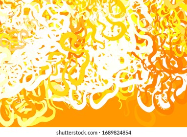 Light Orange vector template with curved lines. Glitter abstract illustration with wry lines. Abstract design for your web site.