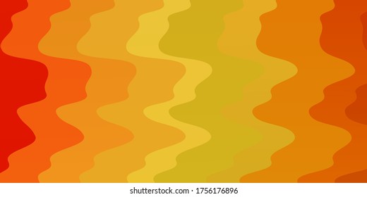 Light Orange vector template with curved lines. Colorful illustration in circular style with lines. Design for your business promotion.