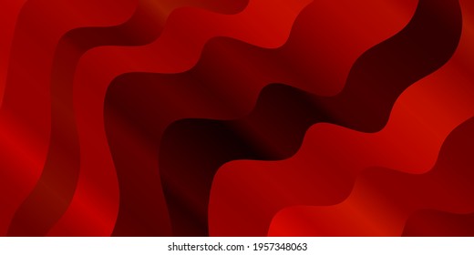 Plantilla vectorial de naranja claro con líneas curvas. Ilustración de degradado en un estilo sencillo con arcos. Plantilla para el diseño de la interfaz de usuario.