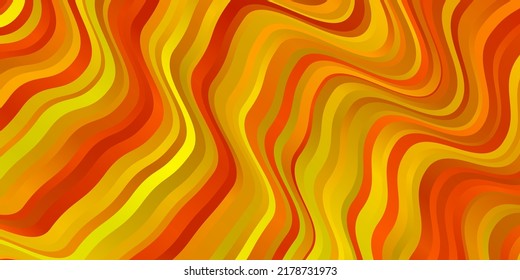 Light Orange vector template with curved lines. Colorful illustration in circular style with lines. Pattern for websites, landing pages.