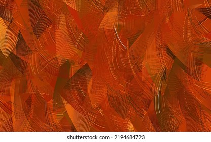 Plantilla vectorial de naranja claro con líneas curvas. Ilustración abstracta colorida con líneas de degradado. Mejor diseño para su negocio.