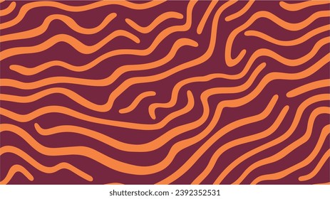 Light Orange vector template with curved lines. Multicolor abstract background. Light Orange vector background with bent lines. Pattern for booklets, leaflets. Seamless.