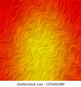 Light Orange vector template with curves. Gradient illustration in simple style with bows. Template for your UI design.