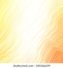 Light Orange vector template with curves. Colorful illustration in circular style with lines. Pattern for websites, landing pages.