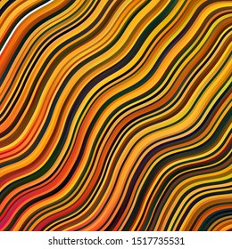 Light Orange vector template with curves. Colorful illustration with curved lines. Pattern for commercials, ads.