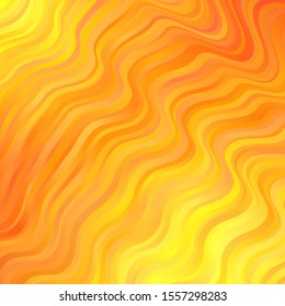 Light Orange vector template with curves. Gradient illustration in simple style with bows. Template for your UI design.