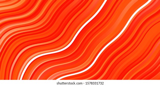 Light Orange vector template with curves. Colorful illustration in abstract style with bent lines. Pattern for websites, landing pages.