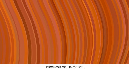 Light Orange vector template with curves. Bright sample with colorful bent lines, shapes. Pattern for websites, landing pages.