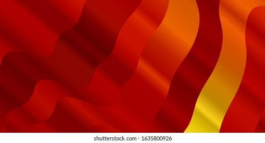 Light Orange vector template with curves. Colorful illustration, which consists of curves. Best design for your ad, poster, banner.