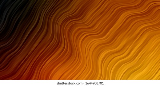 Light Orange vector template with curves. Brand new colorful illustration with bent lines. Pattern for websites, landing pages.