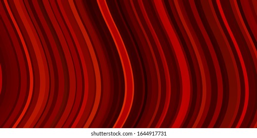 Light Orange vector template with curves. Bright illustration with gradient circular arcs. Pattern for busines booklets, leaflets
