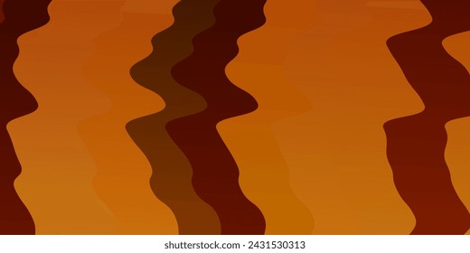 Light Orange vector template with curves. Illustration in abstract style with gradient curved.  Template for cellphones.