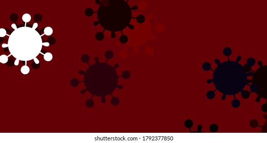 Light orange vector template with flu signs. Abstract illustration with biological gradient shapes. Simple drawing against danger fever.