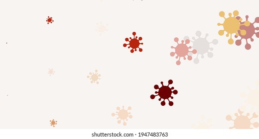 Light orange vector template with flu signs. Colorful abstract illustration with gradient medical shapes. Best design for quarantine events.