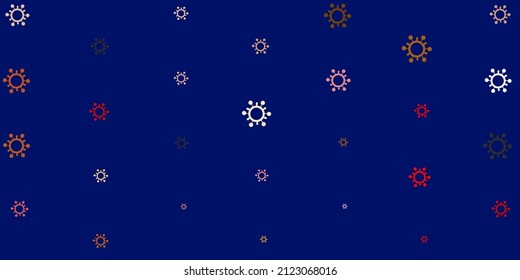 Light Orange vector template with flu signs. Abstract illustration with biological gradient shapes. Best design for quarantine events.