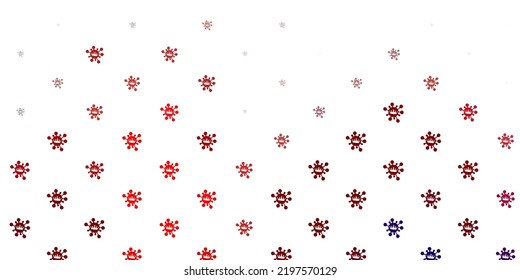 Light orange vector template with flu signs. Simple design in abstract style with infection forms. Design for biohazard warning.