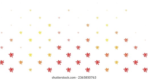 Light Orange vector template with flu signs. Simple design in abstract style with infection forms. Simple design against epidemic information.