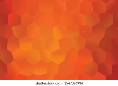 Light Orange vector template in hexagonal style. Design in abstract style with hexagons. Pattern for texture of wallpapers.