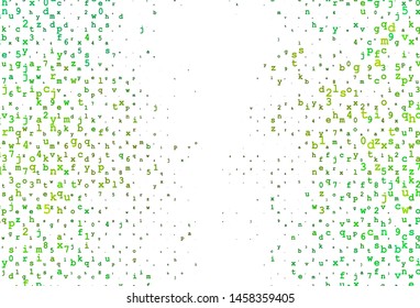 Light Orange vector template with isolated letters. Modern geometrical illustration with ABC english symbols. The pattern can be used for school, grammar websites.