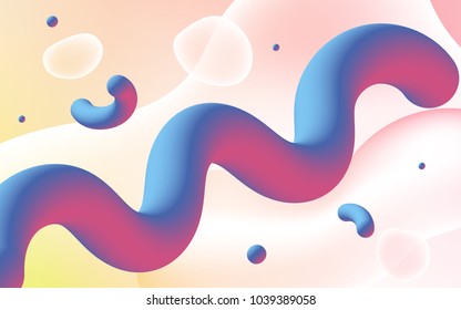 Light Orange vector template with lava shapes. Shining illustration, which consist of blurred lines, circles. The elegant pattern for brand book.