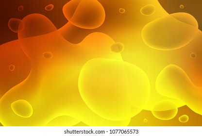 Light Orange vector template with lava shapes. Colorful illustration in abstract memphis style with gradient. A completely new memphis design for your business.