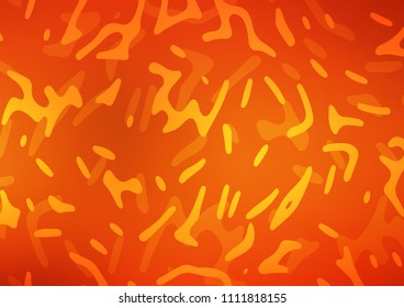 Light Orange vector template with lava shapes. An elegant bright illustration with gradient. Marble design for your web site.