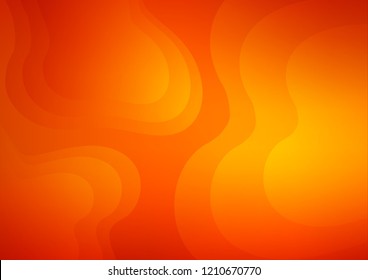 Light Orange vector template with lava shapes. Glitter abstract illustration with wry lines. Marble design for your web site.