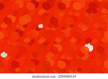 Light Orange vector template with lava shapes. Glitter abstract illustration with wry lines. Textured wave pattern for backgrounds.