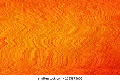 Light Orange vector template with lines, ovals. Colorful abstract illustration with gradient lines. A new texture for your  ad, booklets, leaflets.