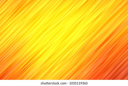 Light Orange vector template with lines, ovals. Shining illustration, which consist of blurred lines, circles. A completely new marble design for your business.