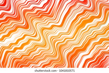 Light Orange vector template with lines, ovals. Geometric illustration in marble style with gradient.  New composition for your brand book.