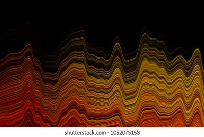 Light Orange vector template with lines, ovals. Modern gradient abstract illustration with bandy lines. A completely new marble design for your business.