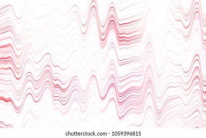 Light Orange vector template with lines, ovals. A completely new color illustration in marble style. Textured wave pattern for backgrounds.