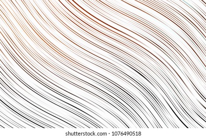 Light Orange vector template with lines, ovals. Modern gradient abstract illustration with bandy lines. Brand-new design for your ads, poster, banner.