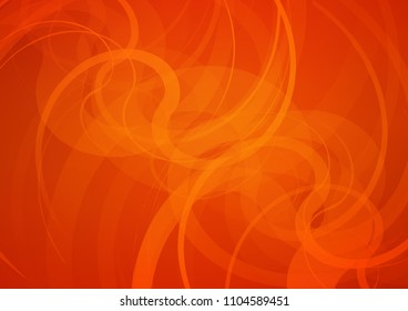 Light Orange vector template with lines, ovals. Modern gradient abstract illustration with bandy lines. A completely new template for your business design.