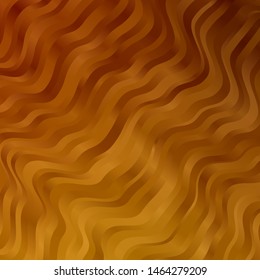 Light Orange vector template with lines. Colorful geometric sample with gradient curves.  Template for your UI design.