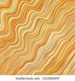 Light Orange vector template with lines. Illustration in halftone style with gradient curves. Pattern for websites, landing pages.
