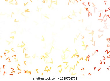 Light Orange vector template with lines. Colorful illustration in abstract style with gradient. Colorful wave pattern for your design.