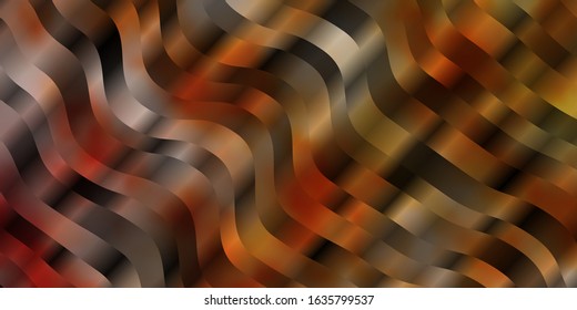 Light Orange vector template with lines. Colorful illustration in circular style with lines. Design for your business promotion.