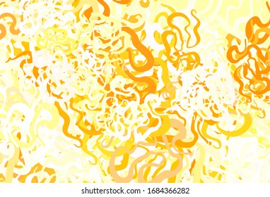 Light Orange vector template with lines. A circumflex abstract illustration with gradient. Elegant pattern for a brand book.