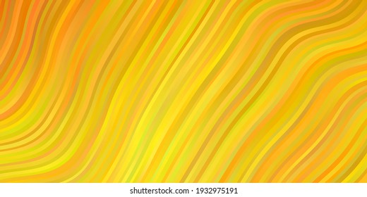 Light Orange vector template with lines. Abstract illustration with bandy gradient lines. Template for cellphones.