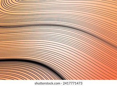 Light Orange vector template with lines. Colorful illustration in abstract style with gradient. Background for cell phone screens.