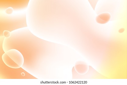 Light Orange vector template with liquid shapes. Creative illustration in halftone memphis style with gradient. The elegant pattern for brand book.