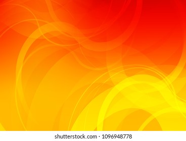 Light Orange vector template with liquid shapes. Shining illustration, which consist of blurred lines, circles. A completely new template for your business design.