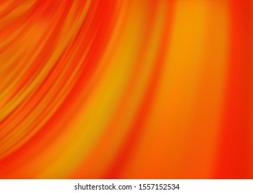 Light Orange vector template with liquid shapes. Shining illustration, which consist of blurred lines, circles. A completely new template for your business design.