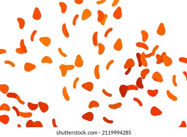 Leuchtende Orange-Vektorvorlage mit Memphis-Formen. Farbige chaotische Formen mit Farbverlauf im modernen Stil. Das beste Design für Ihr Unternehmen.