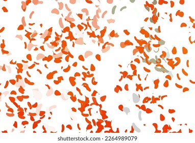 Light Orange vector template with memphis shapes. Colorful chaotic forms with gradient in modern style. Elegant design for wallpapers.