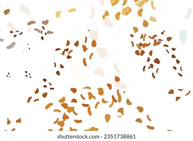 Light orange vector template with memphis shapes. Colorful chaotic forms with gradient in modern style. Simple design for your web site.