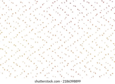 Plantilla vectorial de naranja claro con símbolos musicales. Diseño decorativo de estilo abstracto con formas musicales. Patrón de los folletos del festival.