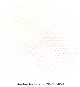 Light Orange vector template with neon stars. Colorful illustration in abstract style with gradient stars. Best design for your ad, poster, banner.